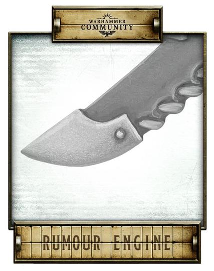 A closeup black and white photo of scabbard. Maybe a Kroot knife, or a Catachan knife?