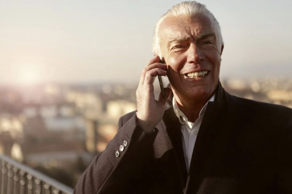 Image of gray haired man on phone, by Andrea Piacquadio via Pexels