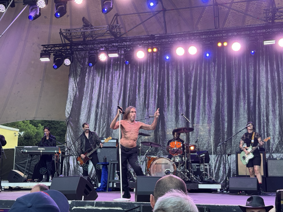 Iggy Pop auf der Bühne mit Band