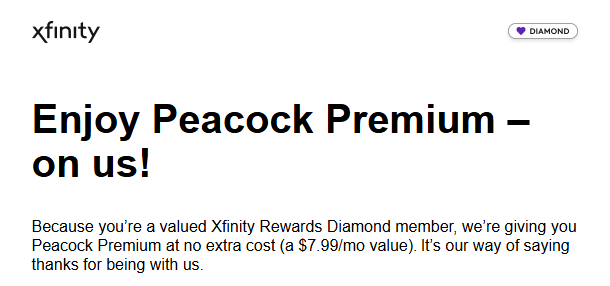 Peacock for free