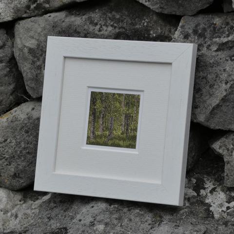 Same print but a miniature. Framed in a 5x5" white frame and mount