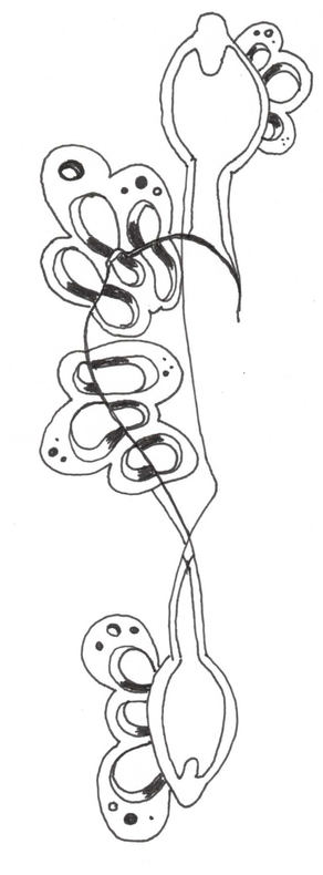 Abstract black pencil drawing.