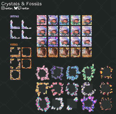 Crystal and Fossil Frames