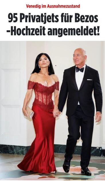 Bezos mit Frau 95 privatflieger