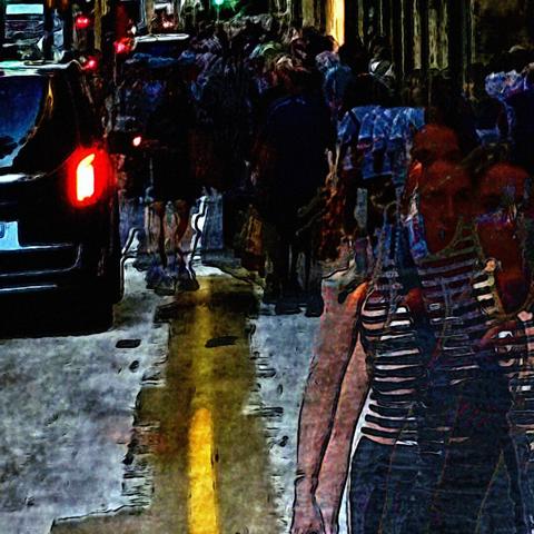 Barcelona digital edited street photography, made with the GNU Image Manipulation Program + G'MIC-Qt filters.