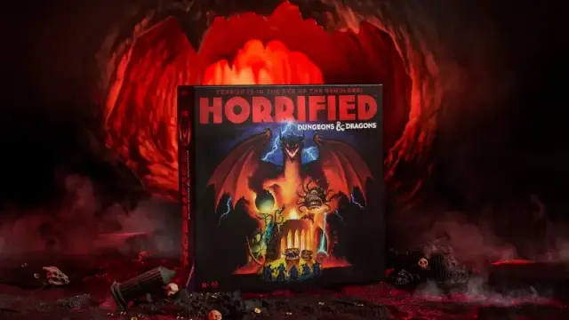 The front of the box for the new "Horrified: Dungeons & Dragons" board game from Ravensburger.