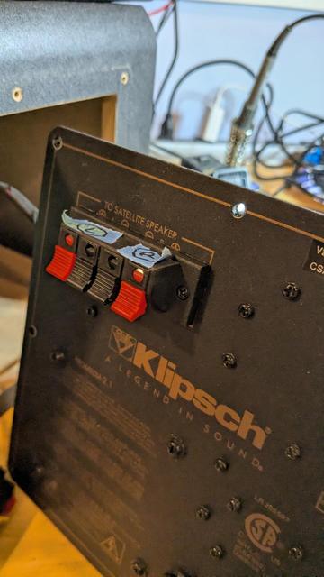 New speaker terminal attached to system
