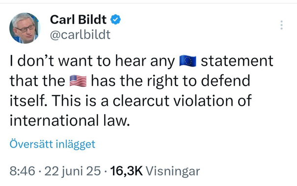 I don't want to hear any a statement that the 🇺🇸 has the right to defend itself. This is a clearcut violation of international law.