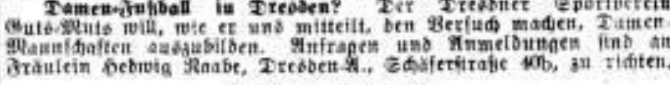 Eher undeutlicher Screenshot des Aufrufes Dresdner Nachrichten