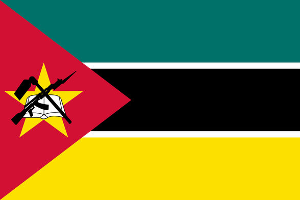 Flag of Mozambique. Image by OpenClipart-Vectors from Pixabay.