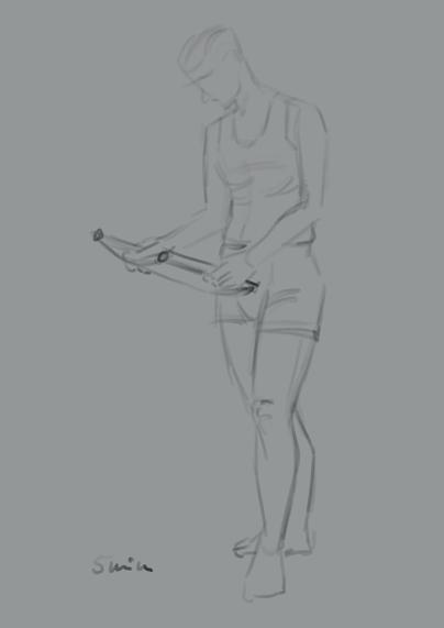 Earlier stage of the sketch after 5min
