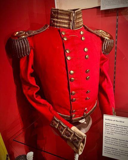 Red military uniform