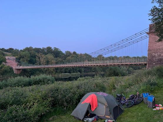 Unser erster Schlafplatz in Schottland. Neben der Union-Bridge