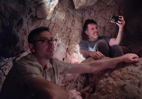 Inside the replica lichenstein cave. A burial site for around 65 bronze age individuals in central Germany, who were all found to be part of the same extended family. Many gold and bronze objects were also recovered along with charred plant remains from around ~?60 different species.