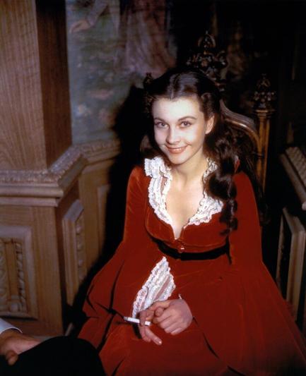 Vivien Leigh on the set of Gone with the Wind, 1939.