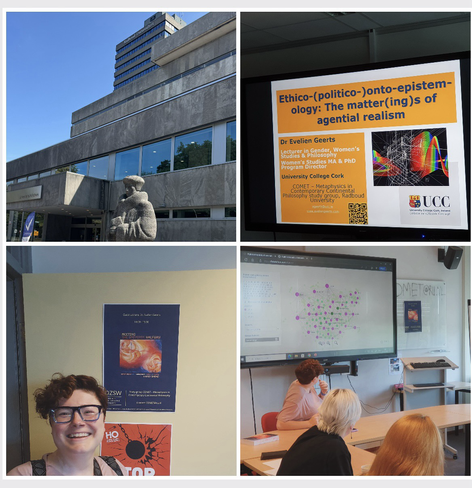 Collage of pictures - speaker presenting at Radboud University