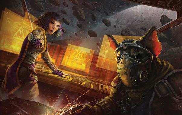 Navasi the iconic envoy stands in for Starchild of the Intrepid Heroes actual play podcast, barking orders diplomatically.