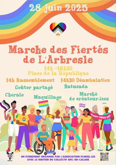 Marché des fiertés à L'Arbresle à 14h le 28 juin