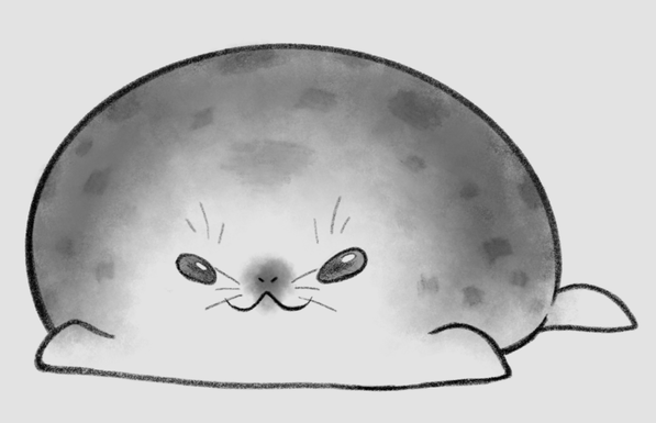 A very, very round arctic seal