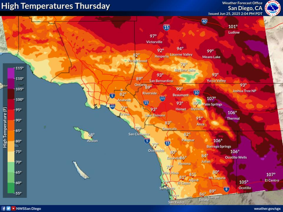 Slightly warmer on Thursday with highs near normal.