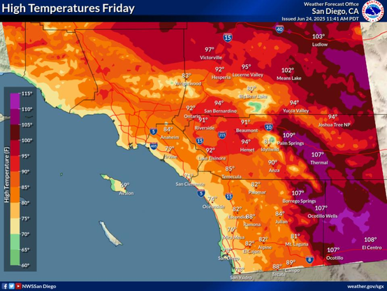 Minor warming continues on Friday.