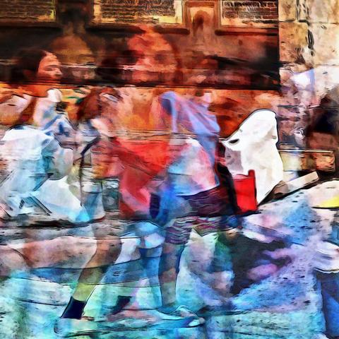 Barcelona digital edited street photography, made with the GNU Image Manipulation Program + G'MIC-Qt filters.