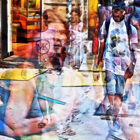 Barcelona digital edited street photography, made with the GNU Image Manipulation Program + G'MIC-Qt filters.