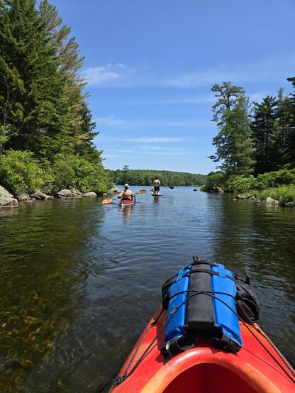 Kayakers along inlet of Limekiln Lake in the Adirondacks