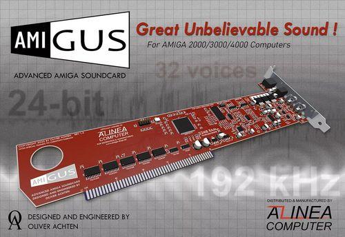 Photo of the AmiGUS soundcard for the Amiga