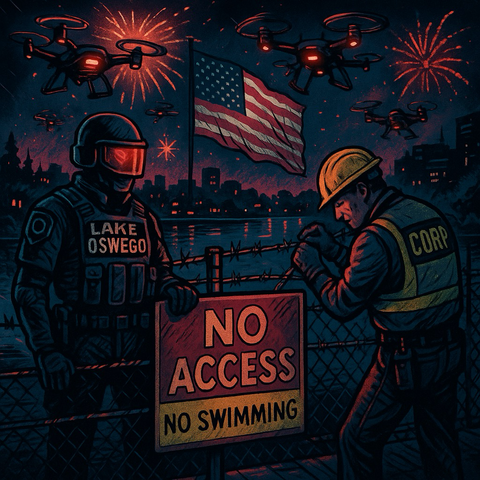 Lake Oswego Police and Corporation block public access