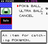 Screenshot of Pokémon Gold
