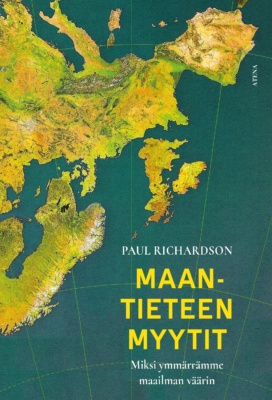 Maantieteen myytit -kirjan kannessa on Euroopan satelliiittikuva ylösalaisin.