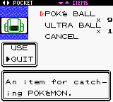 Screenshot of Pokémon Gold