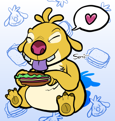Fan-made colored illustration of Reuben (Experiment 625) from the Lilo & Stitch series.