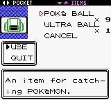 Screenshot of Pokémon Gold