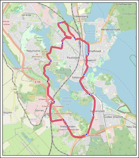 Bildbeschreibung:
Screenshot der heutigen Rundtour aus QMapShack.