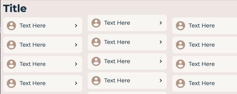 A snapshot of a webpage with a title and 3 columns of rounded boxes. The middle column’s top is a little higher than the outer columns.