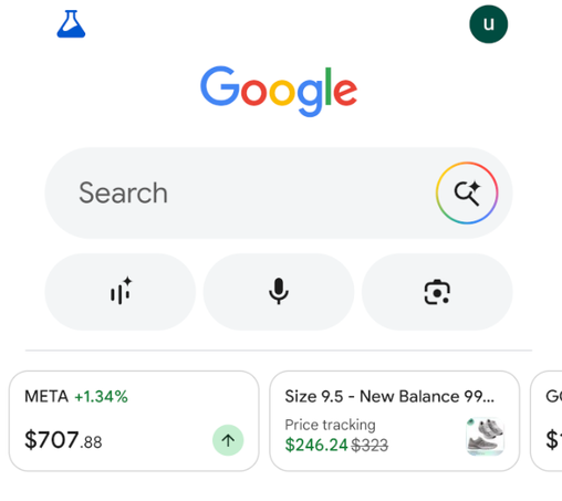 google discover products widget