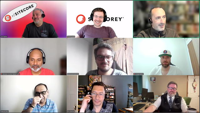 Screenshot of attendees on the June 20, 2025 #SitecoreLunch call.