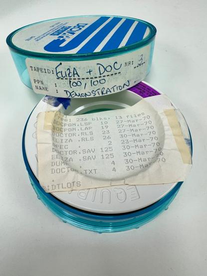 A DEC magnetic tape with the doctor program