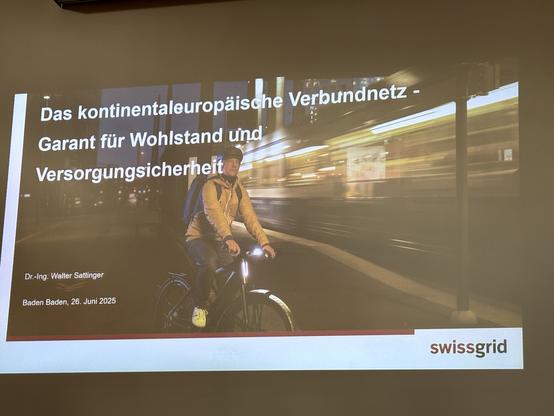 Top Slide einer Präsentation - das kontinentaleuropäische Verbundnetz - Garant für Wohlstand und Versorgungssicherheit