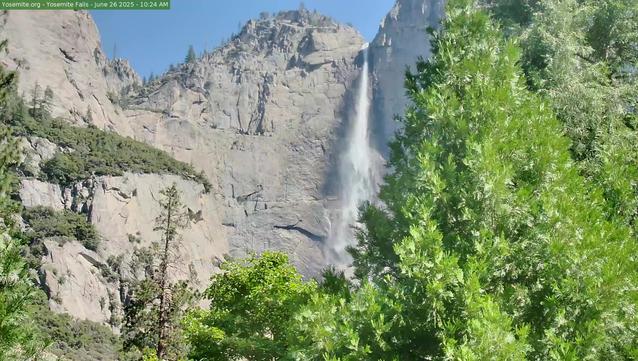This webcam, located at about 8,000 feet in elevation, shows Half Dome and the surrounding high country.
This webcam image is provided courtesy of Yosemite Conservancy.