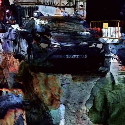 Barcelona digital edited street photography, made with the GNU Image Manipulation Program + G'MIC-Qt filters.