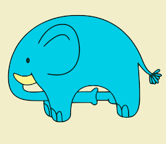 cartoon of an elephant sucking its own dick