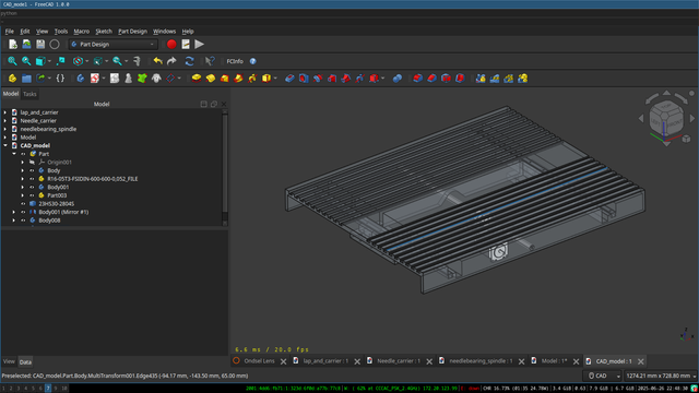 A FreeCAD model of the planned Y-Axis of the CNC@CCCAC