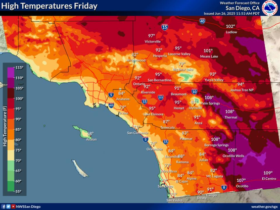 Minor warming continues on Friday.
