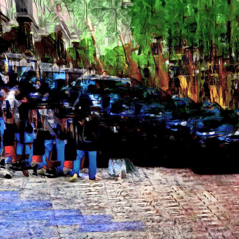 Barcelona digital edited street photography, made with the GNU Image Manipulation Program + G'MIC-Qt filters.