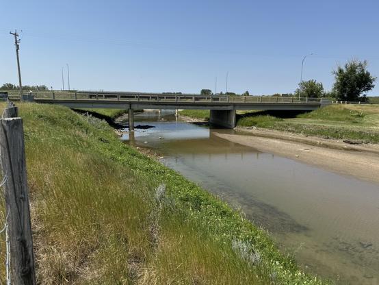 Dried up Milk River at Milk River, Alberta, Canada, Summer 2025, photo courtesy of BigSkyTreasure.