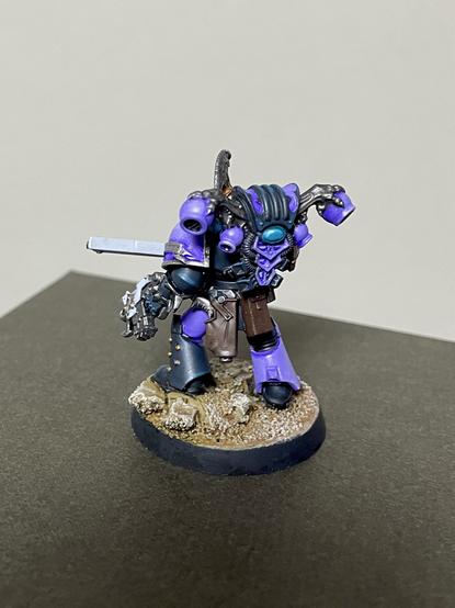 Same space marine but from behind