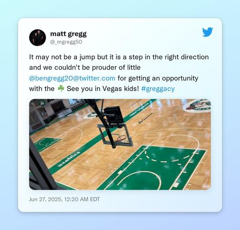 It may not be a jump but it is a step in the right direction and we couldn't be prouder of little @bengregg20 for getting an opportunity with the ☘️   See you in Vegas kids! #greggacy https://t.co/soHlQCoaaE